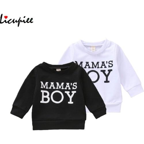 Unisex Letter Sweaters Babys Sweatershirt, Long Sleeve Round Neck Lettering Top for Autumn and Spring 0-3 Years