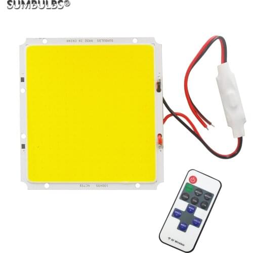 DC 12V input 100x95MM 50W COB LED panel Light source for led Lamp Warm Cold White Matrix Bulb with RF remote dimmer
