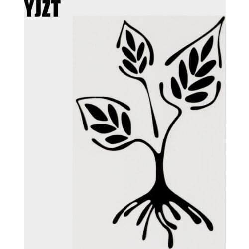 YJZT 9.9CM×15.6CM Plant Seed Funny Vinyl Car Window Sticker Decal Black/Silver 18B-0271
