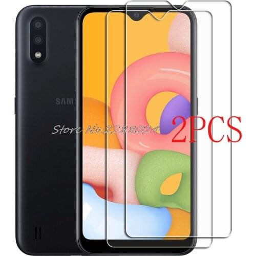 2PCS for Samsung Galaxy M01 M015F Tempered Glass Protective SM-M015F SM-M015G 5.7" Screen Protector Film phone Cover