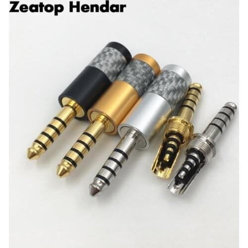 1Pcs Gold Plated / Rhodium Plated HiFi 4.4mm 5 Pole Male Pin Plug 4.4 Headphone Audio Jack DIY Headset Repair Solder Connector