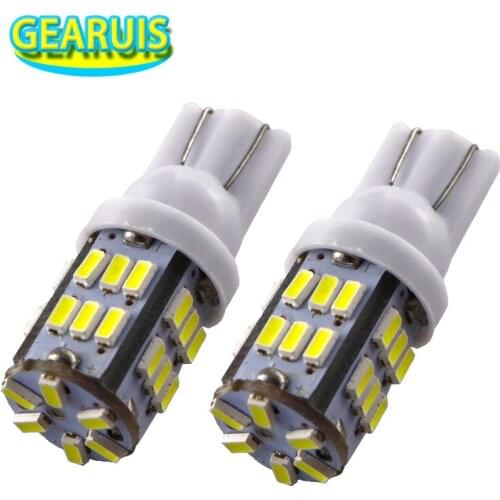 100pcs Car Auto led T10 W5W 168 194 30 SMD 3014 LED 0.15A Wedge Parking Tail Side lamp License Plate Light Bulbs Lamp DC 12V