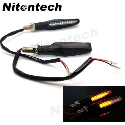 2 Pair Flowing Universal Motorcycle LED Indicators Light Turn Signal Light Amber Lamp For Honda Kawasaki Harley xjr1300 KTM BMW