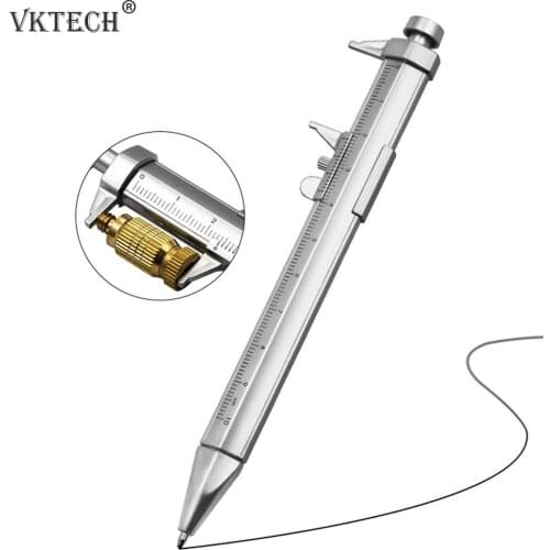 2 in 1 Vernier Caliper Roller Ball Pen Stationery Ballpoint Pens Ruler Gauge Measuring Tools Multifunction Gel Ink Pen