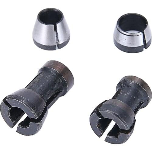 4pcs Adapter Collet Chuck CNC Router Tool Replacement Collet Electric Router Adapter Milling Cutter Conversion Chuck 6/6.35/8mm