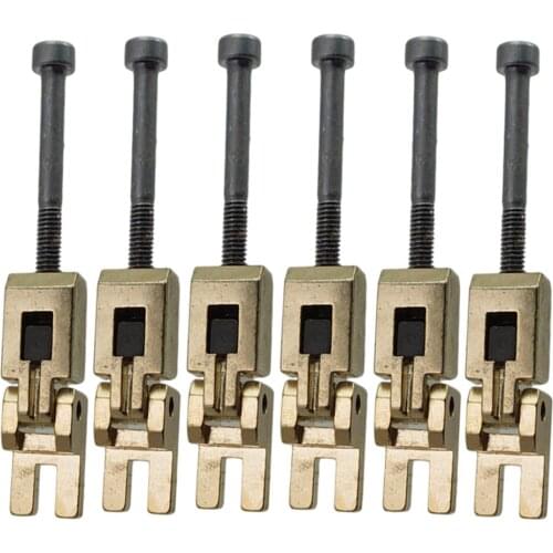6 Pieces 3 Height Tremolo Bridge Locked String Saddle Double Locking Systyem for Electric Guitar Instrument Parts Replacement