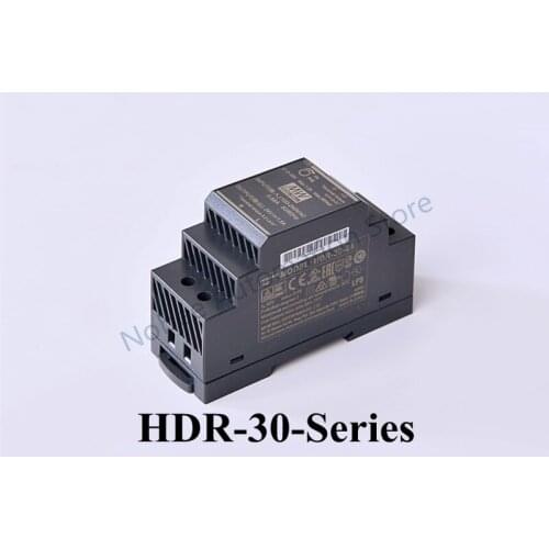 Mean Well HDR-30 DC 5V 12V 15V 24V 48V meanwell Ultra Slim Step Shape DIN Rail Power Supply