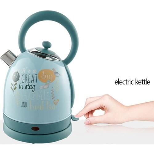 Household Electric Kettle Retro Pattern Electric Kettle Printing Kettle Food Grade 304 Stainless Steel Hot Tea Machine