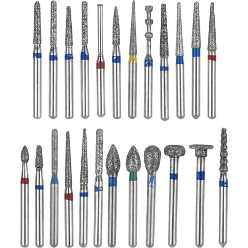 24 Holes Dental Burs Holder + Dental Diamond Burs Drill High Speed Block Alloy Autoclavable Box