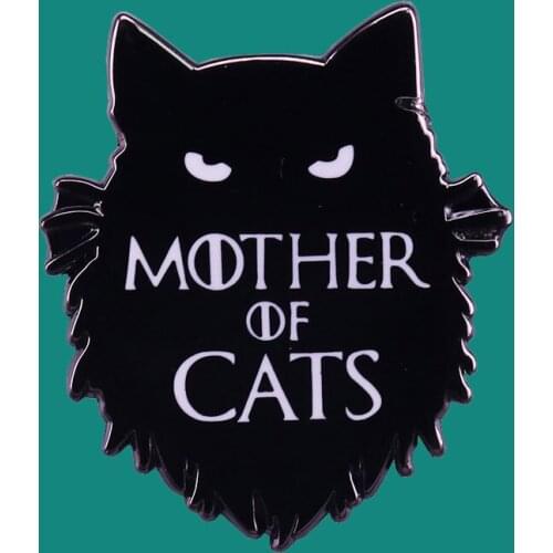 Mother Of Cats Lapel Enamel Pins Brooch Collecting Metal Badges Men Women Backpack Collar Fashion Jewelry Gifts Adorn