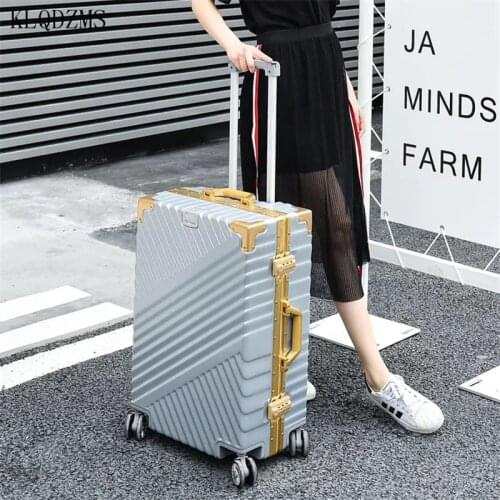 KLQDZMS 20’’24’’26’’29Inch Retro Wheeled Suitcase Trolley ABS New Business Travel Trolley Luggage