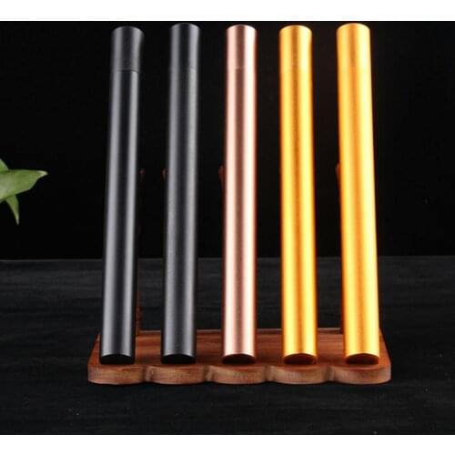 Aluminium Alloy Incense Tube Incense Barrel Small Storage Box Joss Stick Convenient Metal Carrying Case 21cm 3 Color
