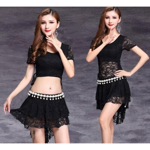 Sexy Belly dance Costume Modal Hot Sale Women Bellydance Suits Top&short skirt Performance Wear Skirt black/red/purple 3 colors