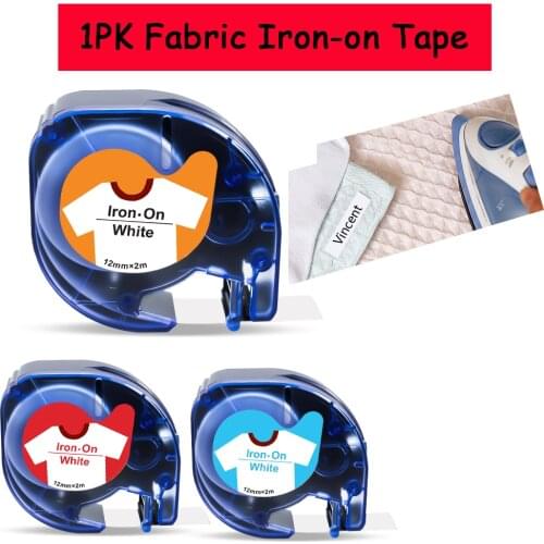 Labelwell 18769 Fabric Iron on Clothes label for Dymo Letratag LT 18773 18777 18771 18775 for Dymo LT-100H QX50 2000 Label Maker