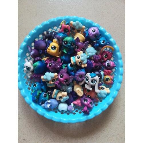 5Pcs/bag LPS Cute Doll Little Animal Pet Model Toys Mini Cat Dog Old pet shop toys kids gift