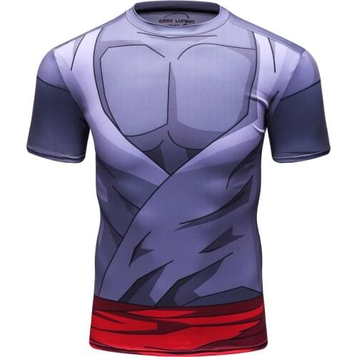 Mens Running Shirt MMA Gym Running Top Digital Sublimation Printed Rash Guard