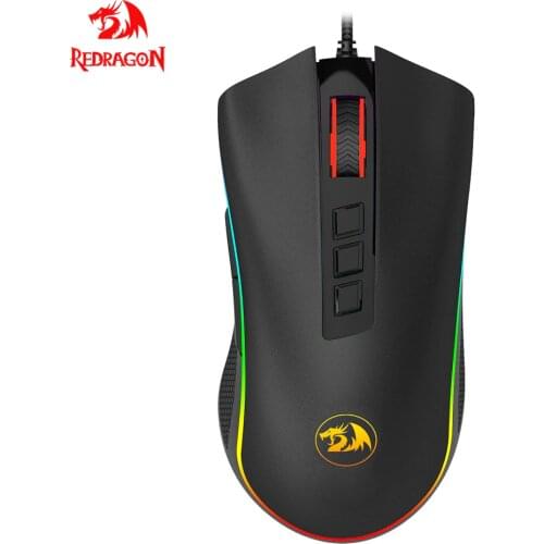 Redragon COBRA M711 RGB USB Wired Gaming Mouse 10000 DPI 9 buttons mice Programmable ergonomic For Computer PC Gamer