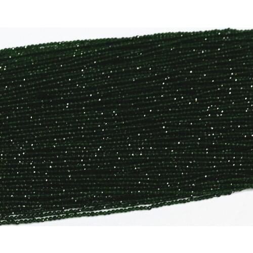 Natural Green Stone Chalcedony Jades 2mm 3mm Round Faceted Beads Diy Jewelry Loose Beads Spacers Accessories Findings 15" B464