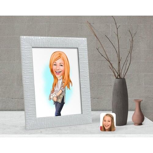 Personalized Women 'S Caricature Of Decorative Çerçeve-11