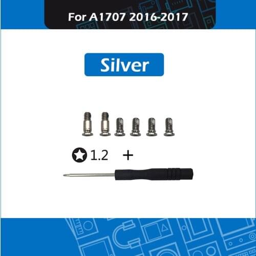 Full New Silver Bottom Case Screws set with Screwdriver for Macbook Pro Retina 15" A1707 A1990 Lower Cover Screws 2016-2019