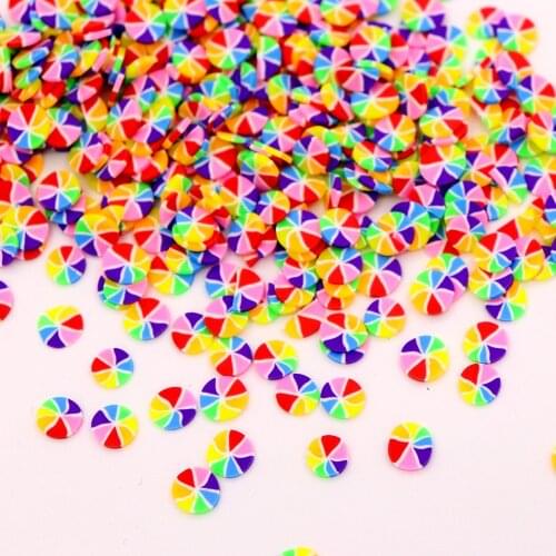 Colored Candy Slices Sprinkles For Slime Supplies Toy Polymer Clay Charms Accessories Addition For Fluffy Clear Slime
