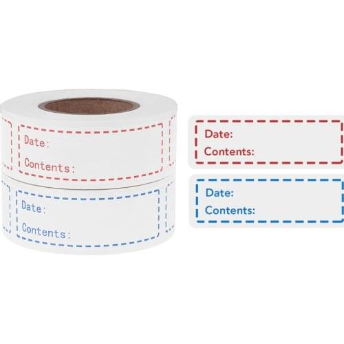 Kitchen Date Roll Paper Label Waterproof Food Storage Labels Removable Freezer Stickers Self Adhesive Food Date Tags