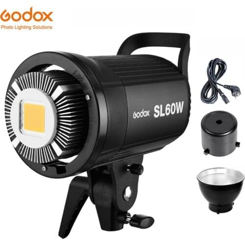 Godox LED Video Light SL-60W SL60W 5600K White Version Video Light Continuous Light Bowens Mount for Studio Video Recording
