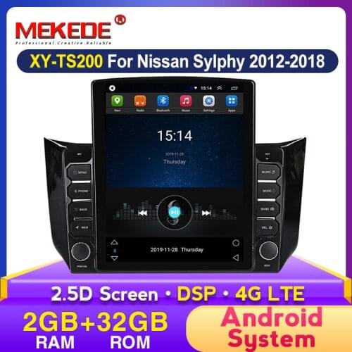 TOP!10.1inch Tesla 2.5D 4GLTE Android car dvd player for Nissan Sylphy B17 Sentra 2012-2018 auto gps navigation stereo DSP BT