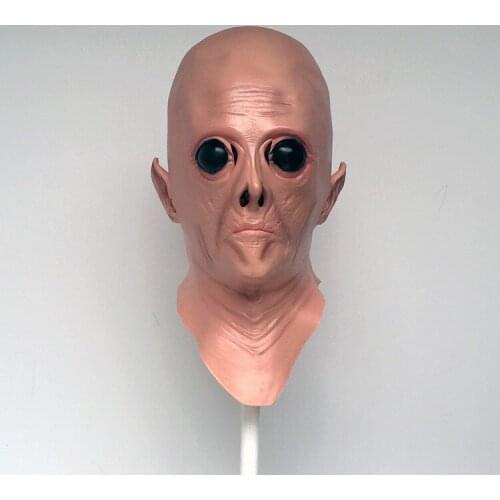 [Funny] Cosplay Aliens Mask Halloween horror Mask helmet creepy scary Trick Prank Jokes toy costume party performance prop toy