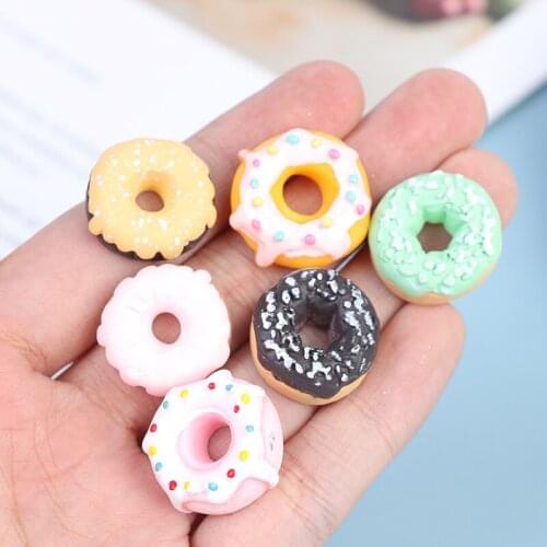 10Pc Cute Mini Candy Donut Doll Food Pretend Play Dollhouse Miniature Home Craft