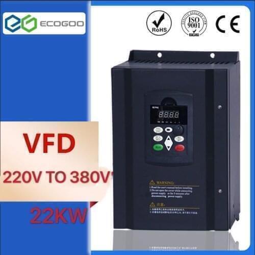22KW 220V AC Variable Frequency Drive VFD Inverter for 3 phase 380V spindle vfd for cnc driver