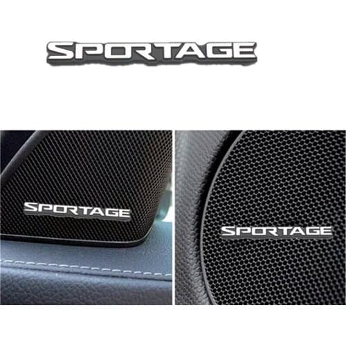 3D Car Styling Sticker Aluminum Emblem interior Speaker audio Badge for Kia sportage 2011-2019