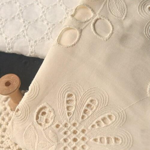 5 kinds Hollow Embroidered Cotton Fabric Tops, Shirts, Dresses, Hanfu, Lolita Long Skirts, Handmade Diy Fabrics