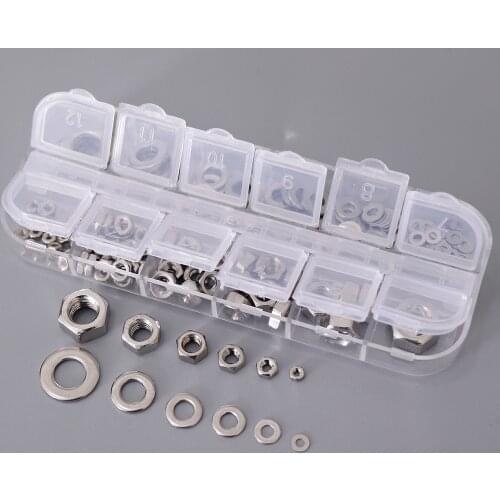 Tensile Strength//Hex Nuts Flat Washers Assortment 304 Stainless Steel Washer Nuts kit,137pcs