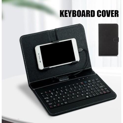 Keyboard Case Phone Keyboard Mobile Phone Universal Keyboard Holster PU Travel Carrying Stand Cover NK-Shopping