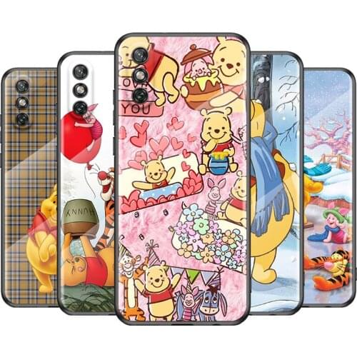 Tempered Glass Cover Disney Animation Pooh Bear For Huawei Y6 Y7 Y9 Y5P Y6P Y8S Y8P Y9A P Smart Z 2019 2020 2021 Phone Case