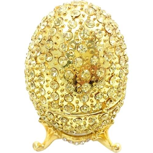 Enamel Egg Style Jewelry Trinket Box Organizer Craft Wedding Party Favor Gift