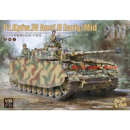Border BT-005 1/35 Pz.KPFW.IV AUSF.H EARLY& MIDDLE 2IN1 Plastic Model Building Kit