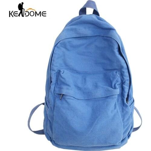 Retro Canvas Schoolbag School Student Backpack Leisure Travel Business Function Type Large Capacity Computer Bag X697D