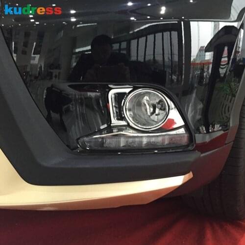 For Toyota Highlander 2014 2015 ABS Chrome Car Styling Front Rear Fog Light Cover Trim Foglight Lamp Covers Exterior Accessories