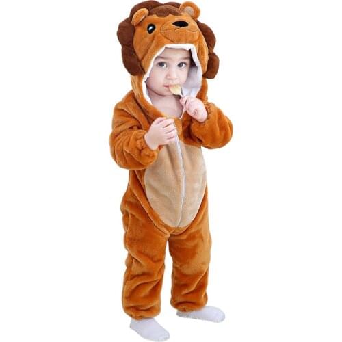 TUONXYE Baby Lion Onesie Animal Costume Toddler Boy Girl Long Sleeve Romper Funny Cute Warm Clothes Child Kid Infant Kigurumis