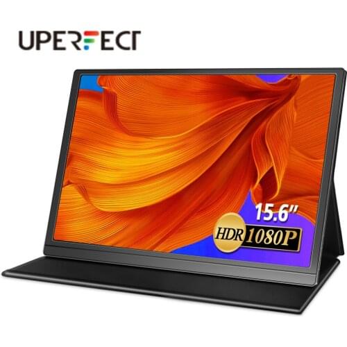 UPERFECT 15.6” Battery Monitor 1080P LCD screen USB Type C Matte gaming monitor with 10800mAh Battery with VESA for PS4 La