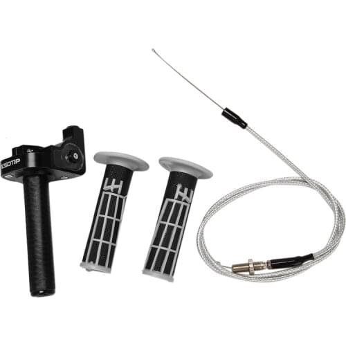 Motorcycle Grips 7/8 inch 22mm Hand Grip with Throttle with Twist Cable for ATV Quad Pit Dirt Bike Motocross