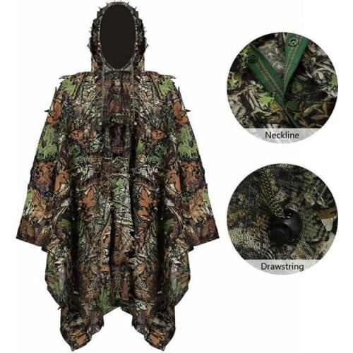 Hunting Clothes New 3D Jungle Camouflage Ghillie Suits Set Bionic Leaf Military Outdoor Sniper Camo Woodland Birding Suit