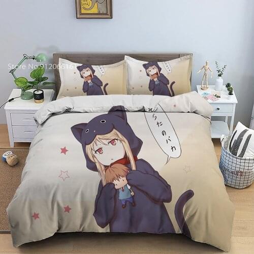 2/3 Pcs Sakurasou No Pet Na Kanojo Duvet Cover Cartoon Anime Bedding Set For Home Lovely Girl Bedclothes Pillowcase (No Sheets)