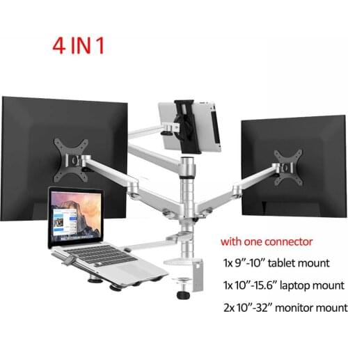 OA-30S 4 In 1 Combination Bracket Stand Adjustable four Arm 10"- 15" Laptop Holder 7"- 10" Tablet 10"-32" four monitor stand