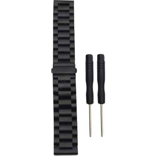 Stainless Steel Bracelet Strap Wrist Watch Band Suit For Garmin Fenix 5 Black
