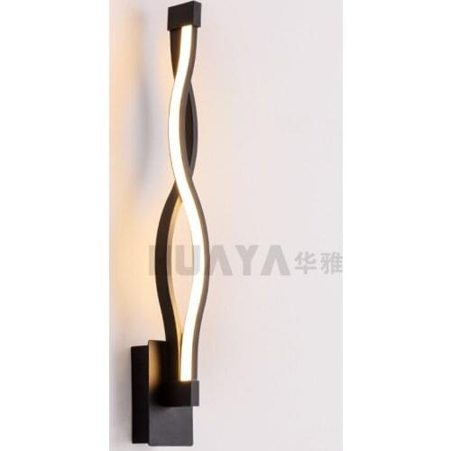 Modern LED Acrylic wave wall lamp for bedroom bedside lamp Corridor aisle porch lamp