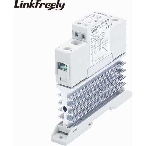 TRA48A25L 25A Heat Sink Solid State Relay AC AC 90-250VAC In Out 90-480VAC Voltage Control Relay Board& Module Din Rail
