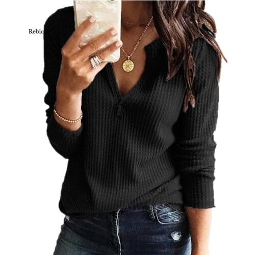 Autumn Spring Women Basic T Shirt Fashion Long Sleeve V-Neck T Shirt Casual Slim Tops Women Clothing New